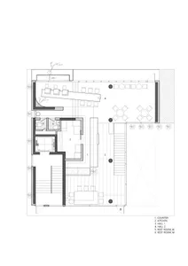 Blueprint for a modern and contemporary office space.