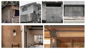 Metal alley gate in an urban setting, showcasing industrial design elements.