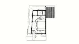 A detailed 2D architectural drawing depicting an industrial factory workshop layout.