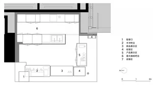 Floor plan of a modern coffee shop showing layout and zones for optimal customer experience