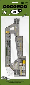 Detailed blueprint of a commercial space with concrete, wood, and glass materials.