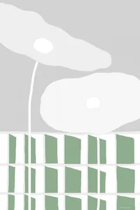 Abstract architectural illustration with digital rendering technique.