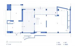 2D technical drawing of an architecture showroom layout
