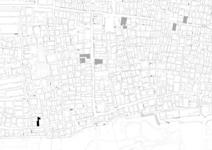 黑白城市規劃建築圖紙
