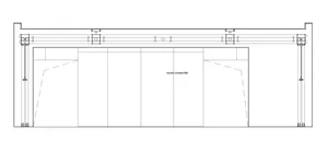 This image depicts an industrial office space with concrete columns and metallic fixtures.