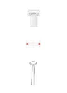 Illustration of a classical column made of stone.