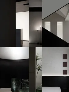 A minimalist residential staircase with modern design features.