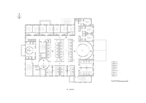 2nd floor architectural plan of a hospitality space