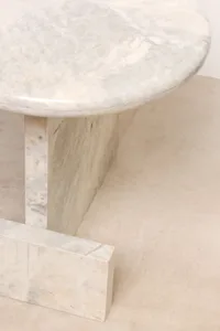 Modern coffee table made of marble.