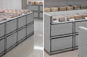 Structured panels used for retail display in a store