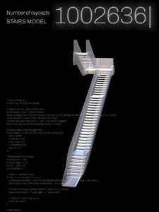 3D computer-generated model of a staircase