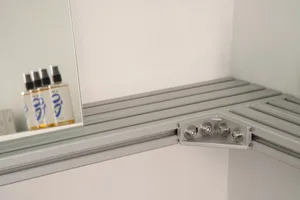 Aluminum alloy closet system components with screws and bolts