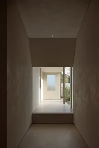 Modern interior design with a glass window.