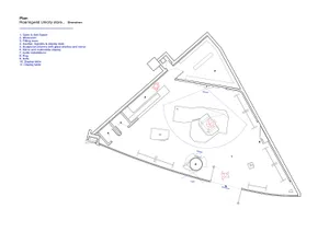 Floor plan of the Roaringwild Unicity Store in Shenzhen with labeled spaces such as Open & Sell Space, Storage Room, Fitting 