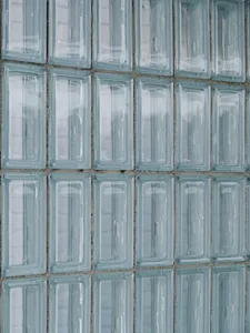 Modern minimalist wall tiles composed of glass material.