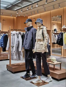 A modern fashion retail store showcasing contemporary clothing and accessories