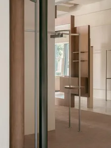 Modern storefront featuring glass elements and minimalist design