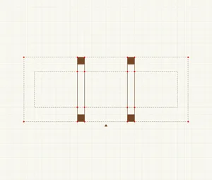 A schematic representation of a modern architectural floor plan.