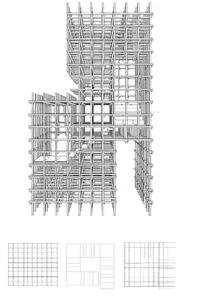 Metal framing structure of a building section