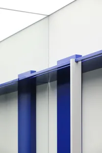 A minimalist architectural frame constructed from metal materials.