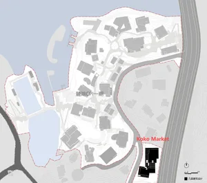 A map of architectural sites shown on paper