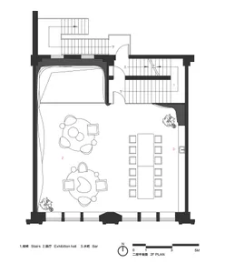 Retail Space Interior Design with wooden floors and a bar.