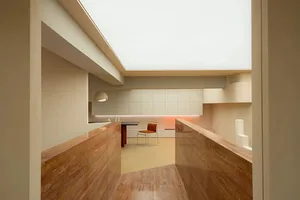 Modern minimalist living room with minimalist furniture and minimalist design.