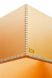 Minimalist paper folder with woven thread binding