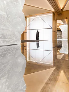 Modern retail storefront featuring glass panels.