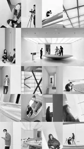 Modern photography studio featuring glass and concrete designs