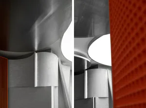 Modern interior with concrete and metallic elements