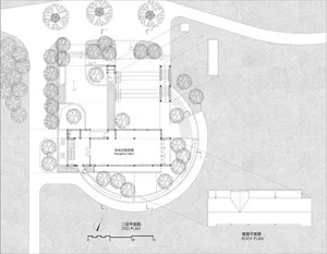 一張詳細的現代室內設計平面建築圖。