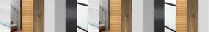 Modern entrance featuring a dark wood composite door against a textured wall.