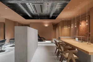 極簡水療室內空間，搭配混凝土牆面與現代設計