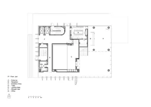 Exhibition Center Interior with steel-and-glass materials