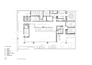 A detailed black and white architectural drawing depicting the floor plan of a 3rd floor office space, showing various rooms 