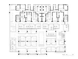 Floor plan of an office layout