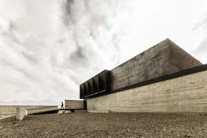 A modern building constructed primarily of concrete.