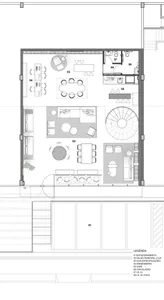 Modern commercial office layout with neutral-colored flooring, presented in a 2D architectural floor plan.