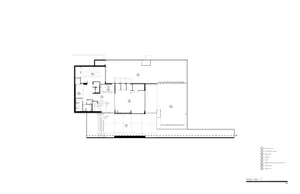 簡約建築平面圖手繪於紙上