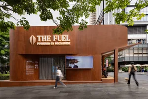 A minimalist storefront with industrial design features, powered by Rock&Ride.