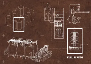 Diagram of industrial-style furniture made of metal