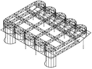 Industrial steel framework construction plan