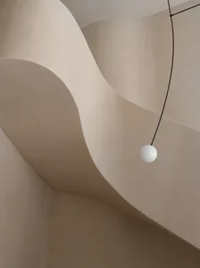 Modern staircase made of smooth concrete
