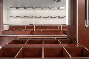 An image showcasing modern paneled office walls with a clean and minimalist design.