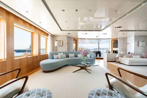 Spacious modern living room with luxury furnishings