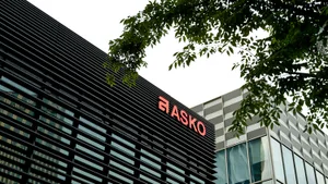 Modern metal-clad exterior of an office building