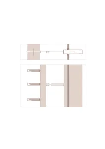 Metallic interior design blueprint showcasing structural layout and materials