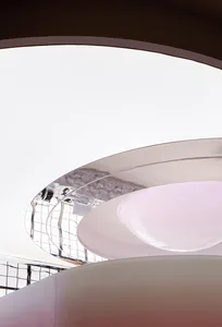 A minimalist interior with glass elements