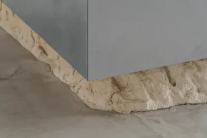 Concrete corner details of an architectural design